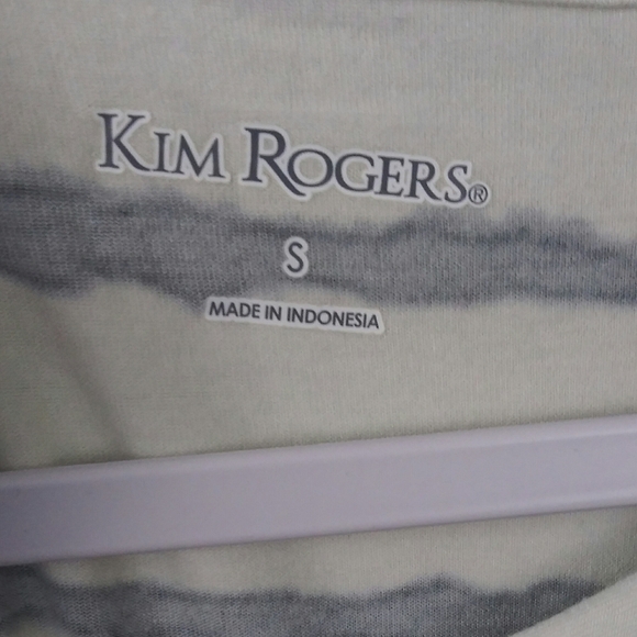 𝅺KIM Rogers 3/4 Sleeve Striped Rayon Tunic Top - Picture 7 of 8